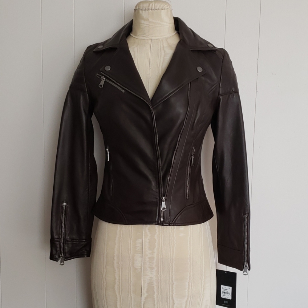 NWOT Marc New York leather jacket Xs